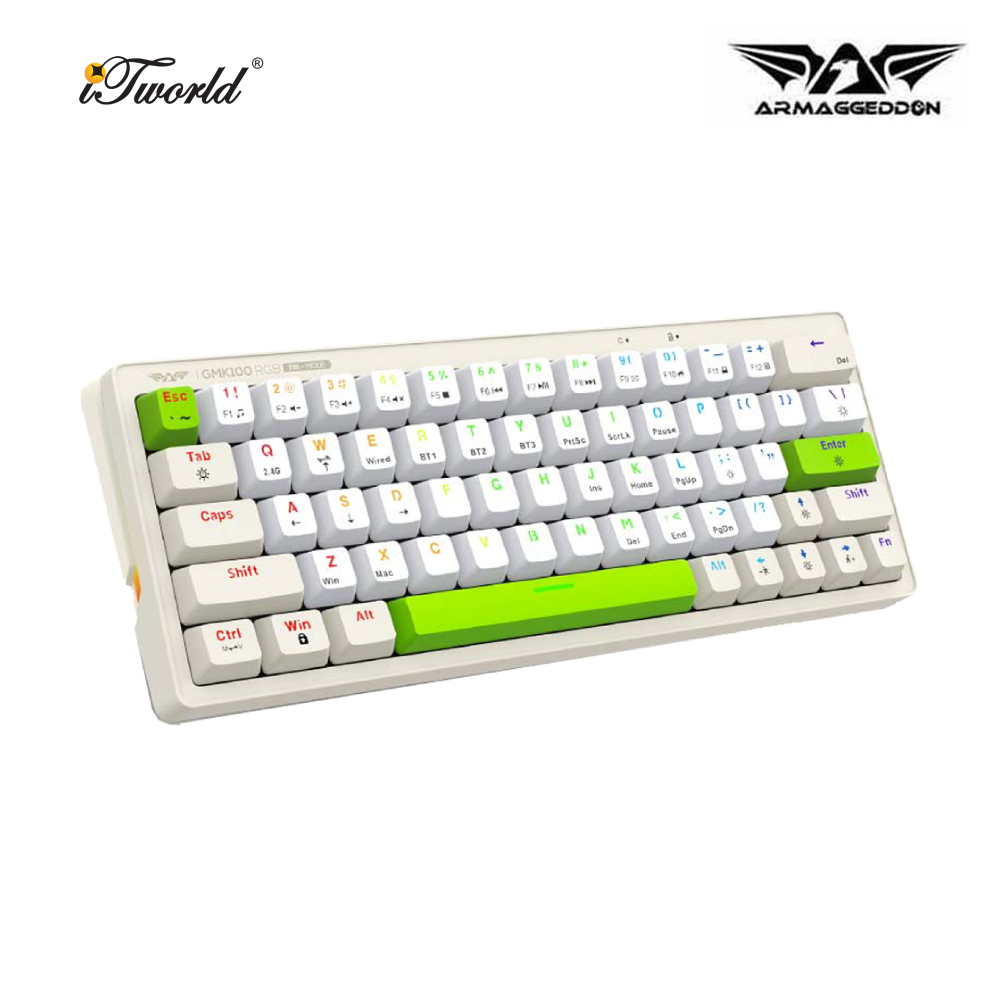 Armaggeddon GMK100 RGB Trimode Wireless Mechanical Keyboard - Spring 8886411988784