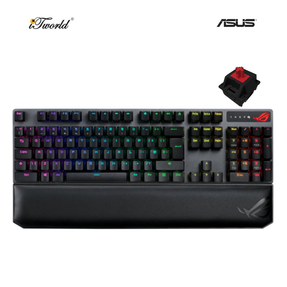 ASUS XA09 STRIX SCOPE NX WIRELESS DELUXE GAMING KEYBOARD WITH RED SWITCH 90MP02I6-BKUA00