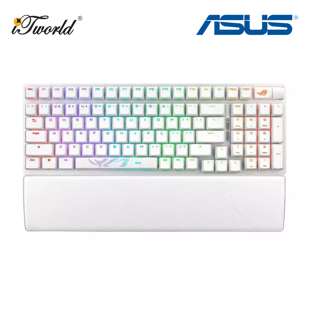 Asus X901 ROG Strix Scope II 96 Wireless Gaming Keyboard - White NXSM STORM SWITCH (90MP037B-BKUA10)