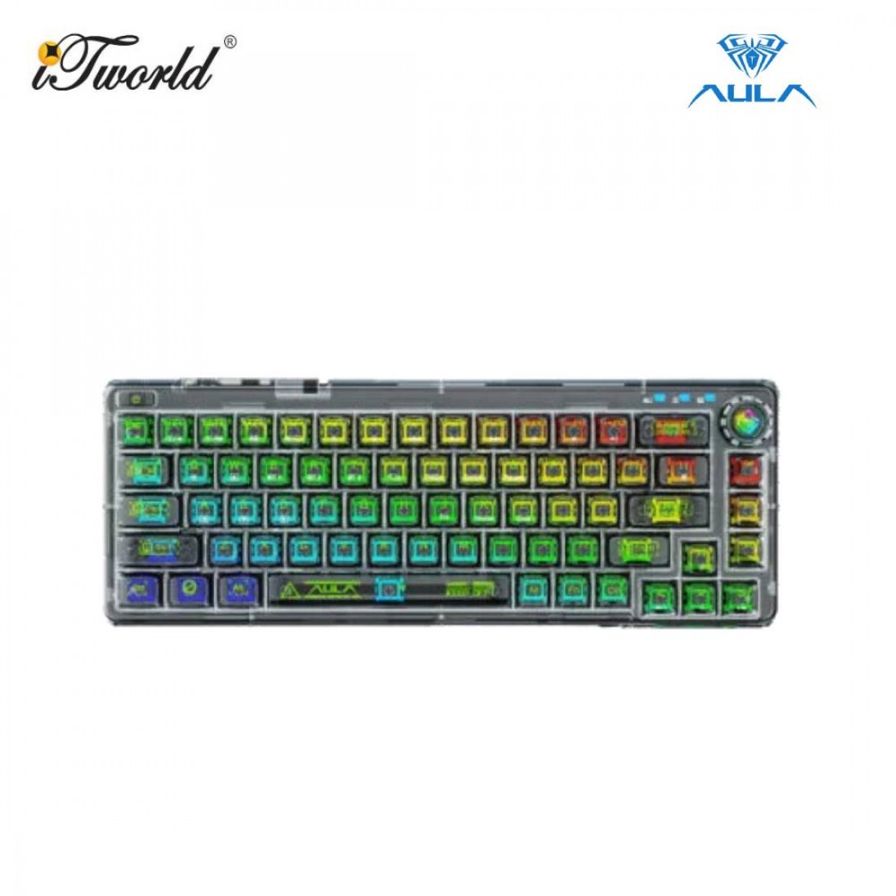 AULA F68 Wireless Mechanical Keyboard - Black (F68-BLACK)