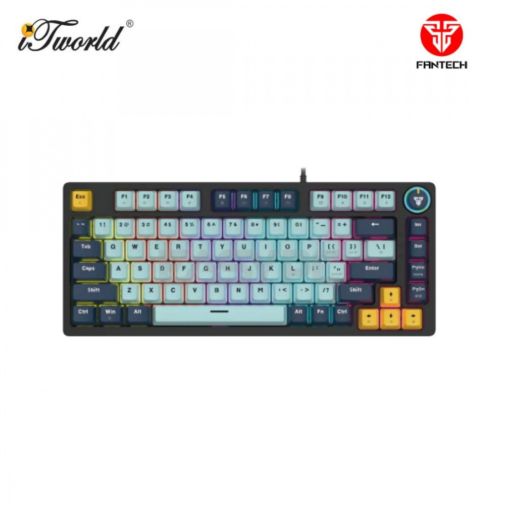 FANTECH (MK875V2-SKY BLUE)-ATOM 81 KEY WIRED GAMING KEYBOARD WITH BLUE SWITCH (MK875V2-SBU)