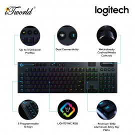 Logitech G913 Lightspeed Ultrathin Wireless RGB Mechanical Gaming Keyboard - Linear (920-008965)