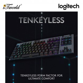 Logitech G913 TKL Tenkeyless Lightspeed Wireless RGB Mechanical Gaming Keyboard - Tactile 920-009506