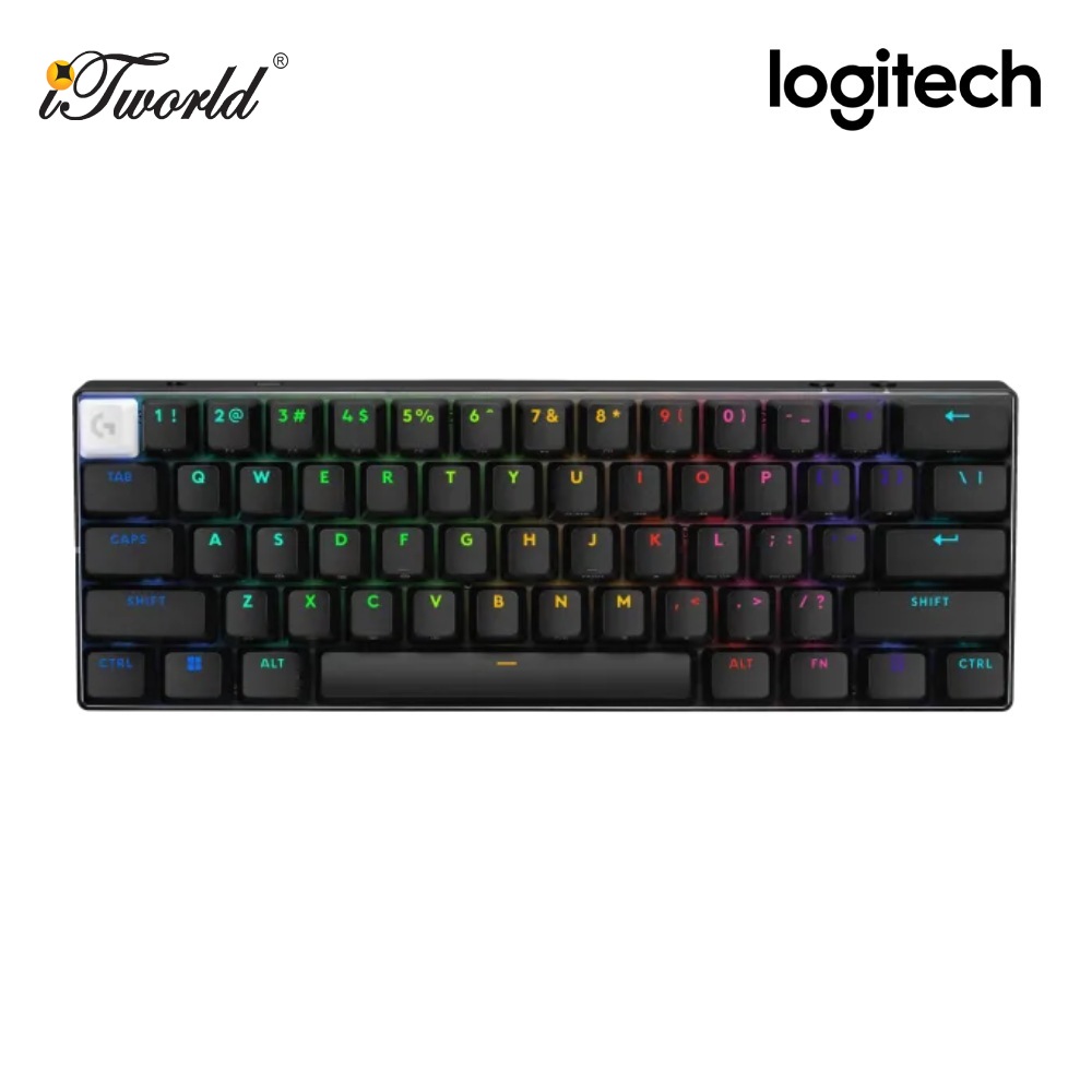 Logitech G PRO X 60 LIGHTSPEED Wireless Gaming Keyboard (Tactile) - Black 920-011916