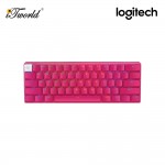 Logitech G PRO X 60 LIGHTSPEED Wireless Gaming Keyboard (Tactile) - Magenta 920-011954