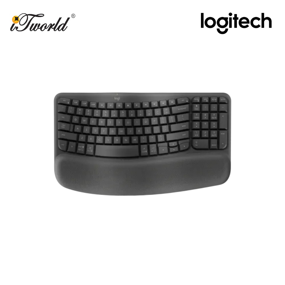 Logitech Wave Keys Wireless Ergonomic Keyboard - Graphite 920-012281