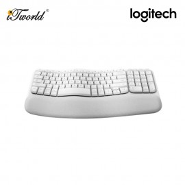 Logitech Wave Keys Wireless Ergonomic Keyboard – Off-White/Pale Grey 920-012282