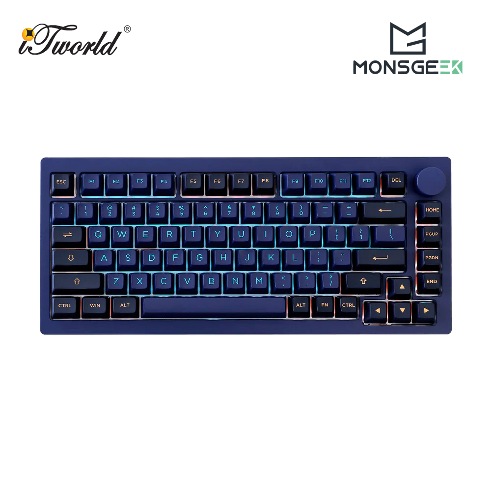 MonsGeek M1W HE-SP V3 Horizon Tri-Mode Hot-Swappable Mechanical Keyboard - Akko Cream Yellow Magnetic Switch 6975351385011