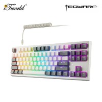 Tecware Phantom+ Elite 87 RGB White Mechanical Keyboard - Wraith Brown Switch (TWKB-PE87PZT-WHWBR)