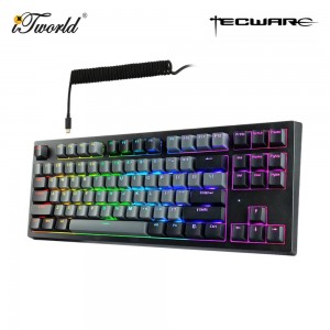 Tecware Phantom+ Elite 87 RGB Black Mechanical Keyboard - Wraith Pink Switch (TWKB-PE87PZT-BKWPK)