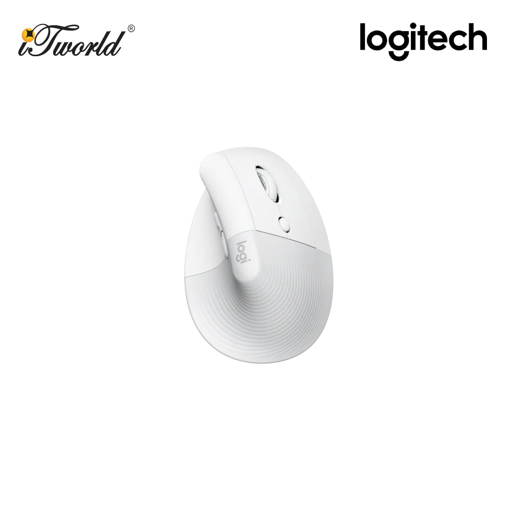 Logitech Lift Vertical Ergonomic Wireless Mouse - Off white (910-006480)