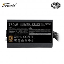 Cooler Master MWE Bronze V3 750W Power Supply CM-MPE-7501-ACABW-3BUK