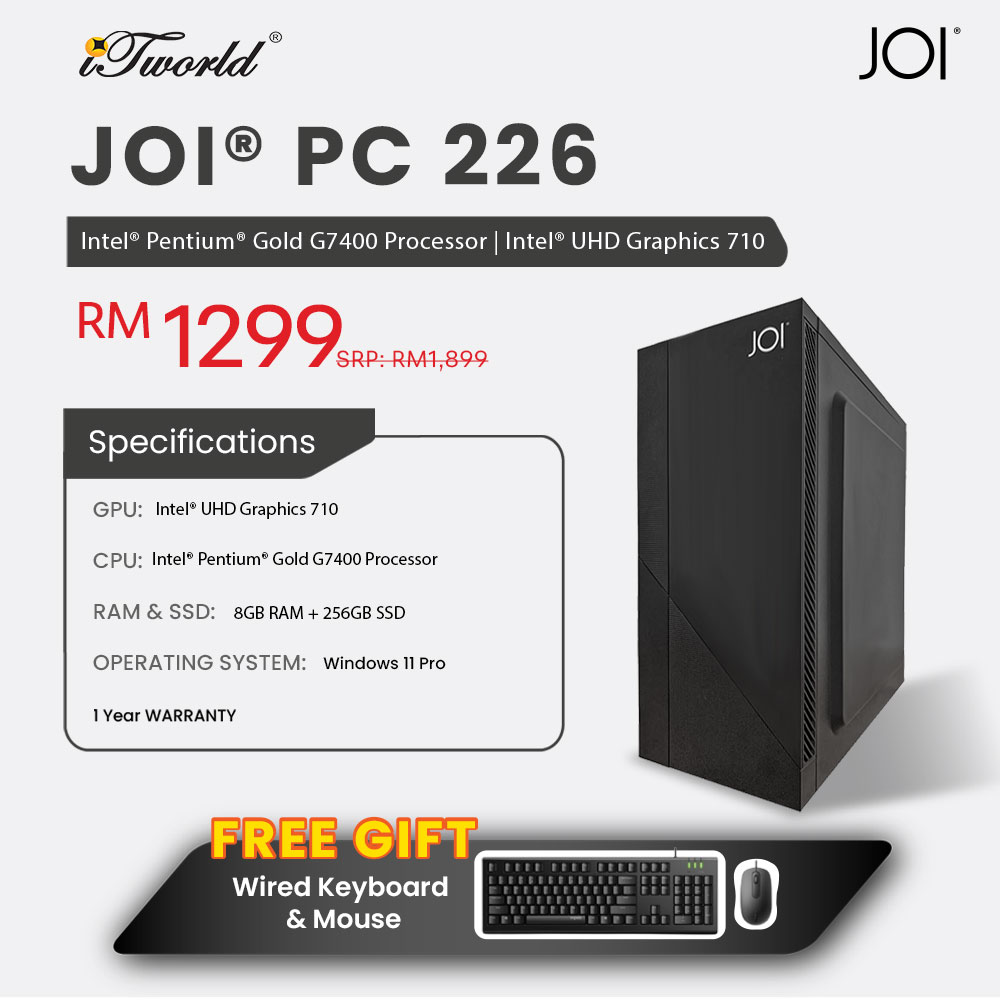 JOI PC 226 (G7400/8GB RAM/256GB SSD/W11P)
