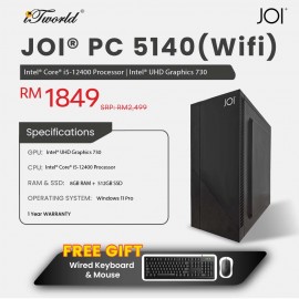 JOI PC 5140 (i5-12400/8GB RAM/512GB SSD/W11P/WIFI)