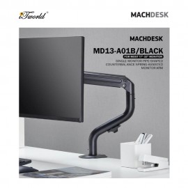 Machdesk MD13 Single Spring Assisted Monitor Arm Black (MD13-A01B)
