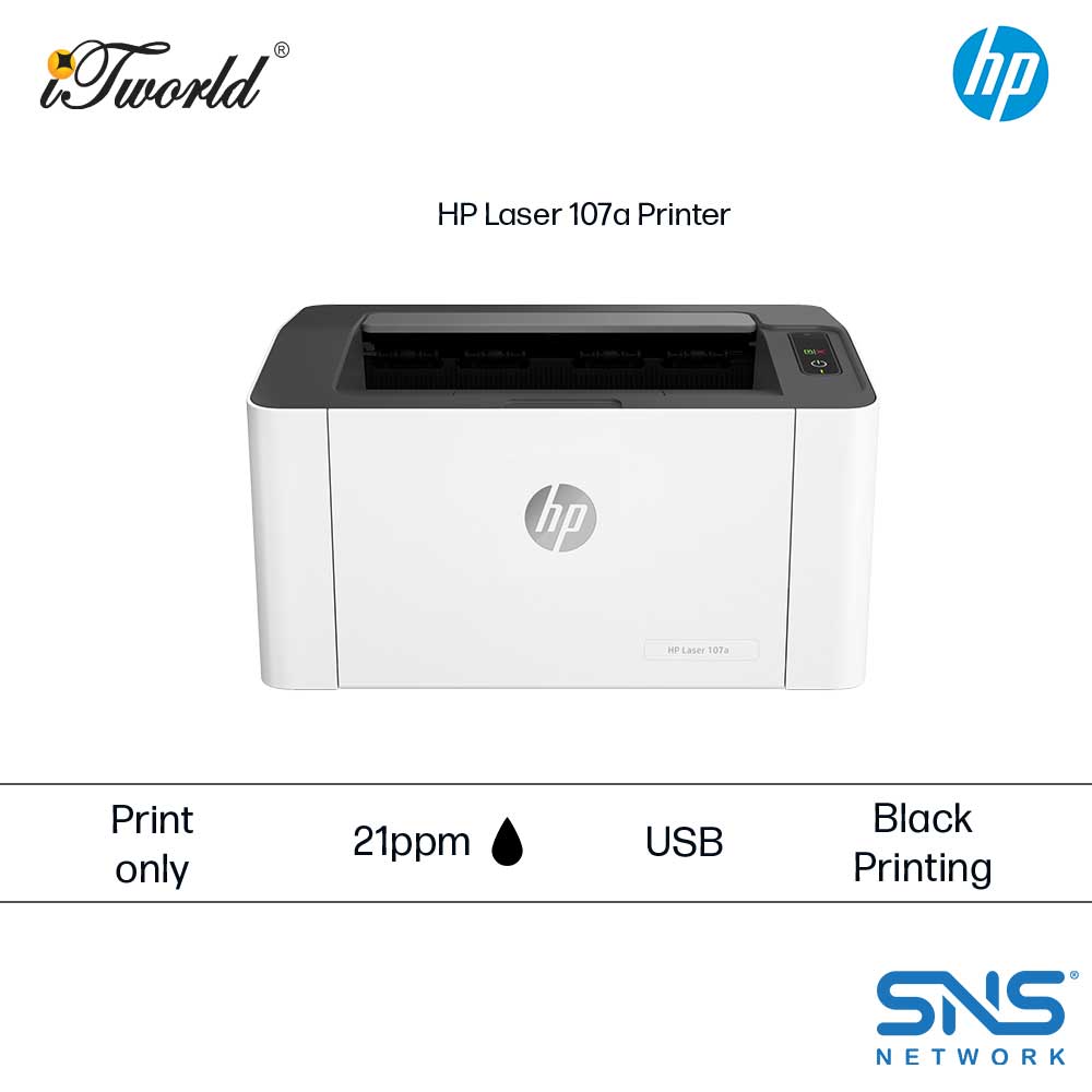HP Mono Wired Laser 107a Printer (4ZB77A)