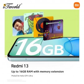 [*Free Redmi Buds 4 Active] Xiaomi Redmi 13 8+256GB Smartphone - Black